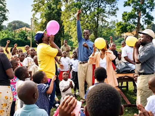 A celebration at the home