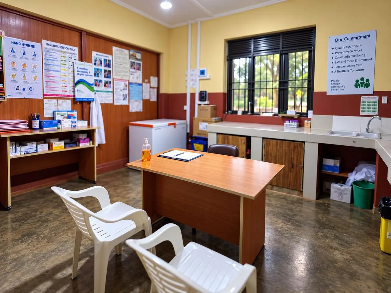 The dispensary and immunisation room